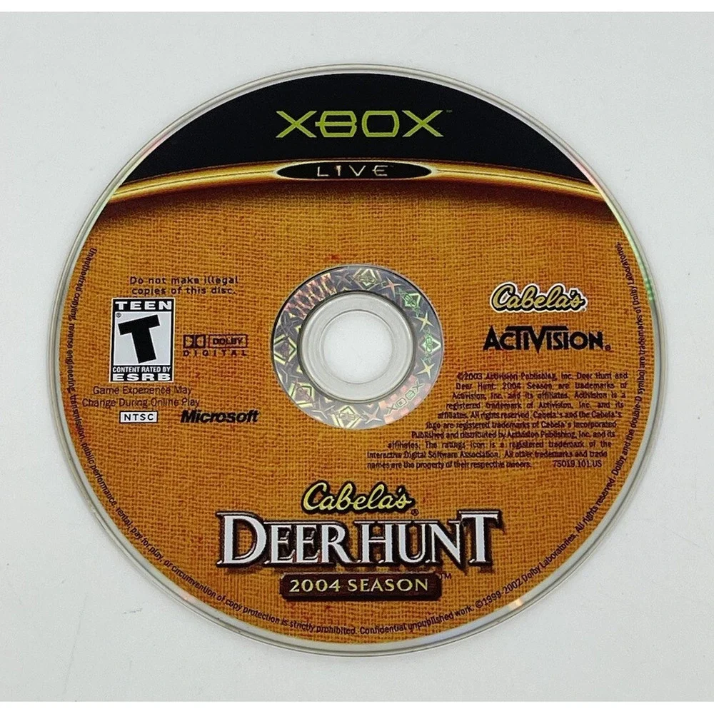Cabela's Deer Hunt: 2004 Season (Microsoft Xbox, 2003) Complete Tested Works CIB